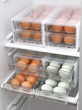 24 Tinklų Kiaušinių Laikymo Dėžutė Kiaušinių Dėklas Turėtojas Virtuvės Šaldytuvo Daržovių Laikymo Konteineris Namų Organizatorius