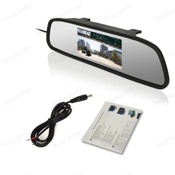 4.3 colių Spalvotas LCD Automobilinis Monitorius su 4 LED Naktinio Matymo Automobilių galinio vaizdo Atbulinės eigos Kamera