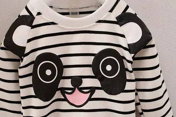 40# Bamblys Vaikiški Drabužiai, Kūdikių Berniukų, Mergaičių Panda Print Viršūnes+kelnes Kombinezonai Apranga, Drabužiai Nustatyti Vaikų Panda Diržas Rinkinys