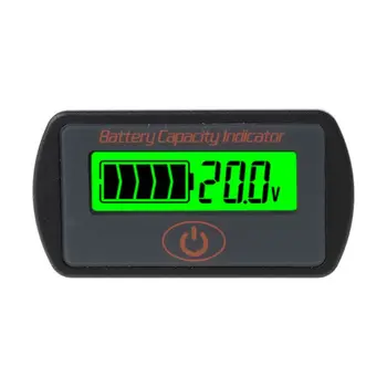 5-70V Reguliuojamas LCD Automobilinis Švino-Rūgšties Ličio Baterija Voltmeter Įtampos Testeris Touch 
