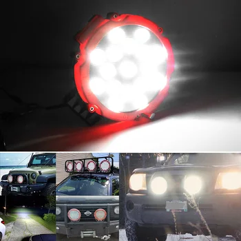 51W LED Darbo Lemputė 7 colių Apvalus LED Šviesos Juosta Vietoje Šviesos Tolimosios Šviesos Sunkvežimis, Traktorius 4x4 Off Road
