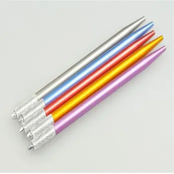5vnt Aliuminio Lengvas Rankinis Adatų Laikiklis Caneta Tebori Microblading Pen Pagal Nemokamas Pristatymas