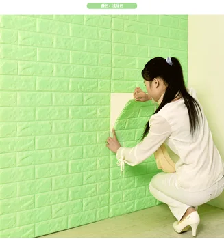 70 * 77cm lipnios 3D sienos su vandeniui fono sienos plytų tapetai minkštas krepšys kambarį putų tapetai lipdukas