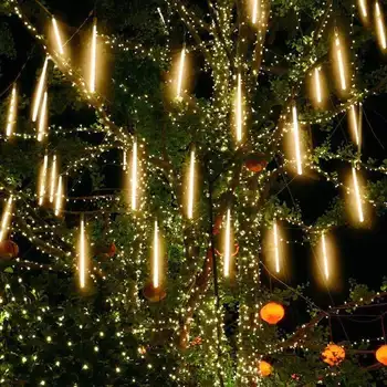 8 Vamzdžiai Vandeniui Meteoras Dušas Lietaus LED String Šviesos Lauko Kalėdų Vestuvių Dekoracija Namuose Medžio 30/ 50/ 80cm
