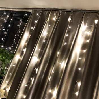 8Mx2M LED Varveklis Užuolaidų Kalėdų Dekoratyvinis Apšvietimas Girliandą Vestuvių Pasakų Žibintai Šalis Naujųjų Metų Sodo Atostogų Lauko Apšvietimas