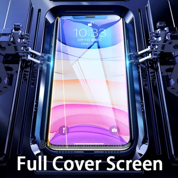 9D 3Pcs Grūdintas Stiklas iPhone 11 12 Pro Max Screen Protector Filmas 