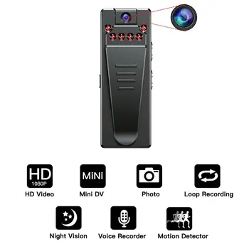A7 Vandlion Mini Pen Kamera, Infraraudonųjų spindulių HD Mikro Vaizdo Kamera, Garso Diktofonas H. 264 Kūno Įrašymo Sporto DVR Kamera