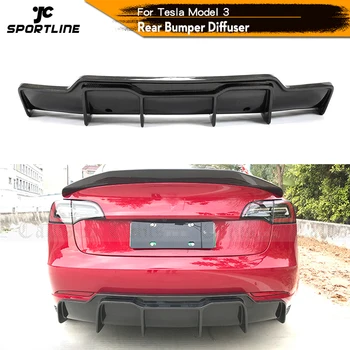 Anglies Pluošto Galinio Buferio Difuzorius Spoileris Smakro už Tesla Model 3 Galiniai Lūpų Difuzorius Raštas. m. 2016 m. 2017 m. 2018 m. 2019 m.