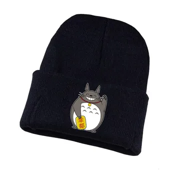 Anime Šinšilų lanigera Megzti skrybėlę Cosplay skrybėlę Unisex Spausdinti Suaugusiųjų Atsitiktinis Medvilnės skrybėlę paaugliams žiemos Megzti Dangtelis