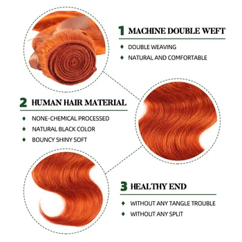 Apelsinų Kūno Bangų Paketų Su Uždarymo Brazilijos Remy Human Hair Ryšulius Su Uždarymo Greitas Nemokamas Pristatymas Plaukų Audžia Vilioti