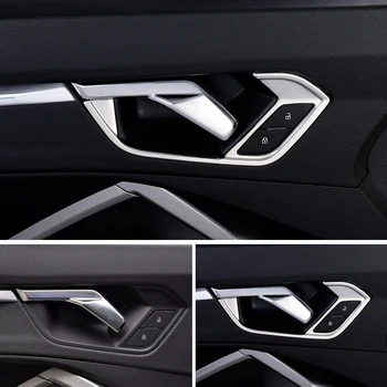 Audi Q3 F3 2019 2020 Automobilių Stiliaus Nerūdijančio plieno Vidinė Durų Rankena Padengti Apdaila Rėmo Lipdukas 