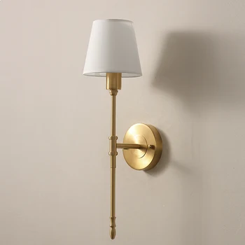 Aukštos kokybės aukso sienos žibintai šiuolaikinės sconce AC110V 220v baltas umbra miegamojo lempa