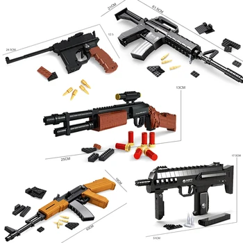 Ausini Desert Eagle Pistoletas MK23 Pistoletą Uzi automatas Karinės WW2 Blokai įrangos pardavimas, biuro įrangos Miesto Policijos Swat Gali