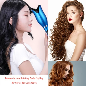 Automatinis Hair Curler Garbanoti Geležies Sukasi Oro Curler Stilius Įrankis Garbanos, Bangos Keramikos Garbanotas Bangų Elektrinių LCD Hair Curler