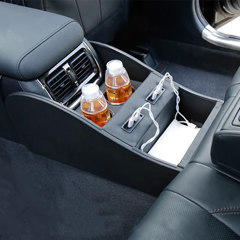Automobilio Galinė Sėdynė Laikymo Dėžutė Vidaus Apdaila, Modifikacijos, Priedai USB Įkrovimo Stovas Toyota Crown S200 S210 2008-2018