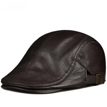 Avikailio beretė plonas skirsnio bžūp vyrų korėjos versija, kad vyras į priekį skrybėlę odos skrybėlę moterų rudenį ir žiemą laukiniai banga b