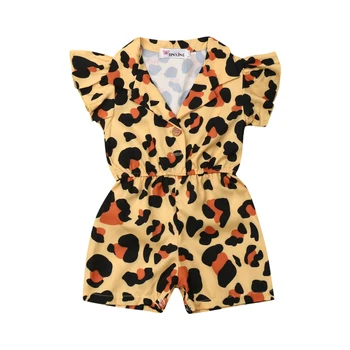 Baby Girl Drabužiai, Kūdikių Romper Vasarą Vaikams Baby Girl Drabužiai Pynimas Leopard 