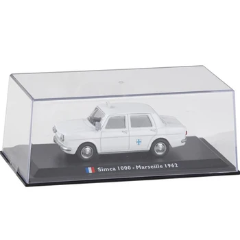 Baltos Spalvos, 1:43 Mastelis Metalo Lydinio Klasikinis SIMCA 1000 Marselio 1962 Kabina Taksi Automobilio Modelis Diecast Transporto priemonių, Žaislų Kolekciją W Dangtis