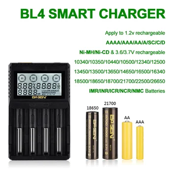 BE4 LCD Baterijos Įkroviklio 18650 26650 21700 32700), 3,7 V/3.2 V/1.2 V AA AAA NiMH Baterijos 18650 Ličio Baterijos Kroviklis