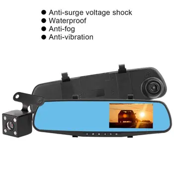 Brūkšnys Cam Automobilių DVR Kamera, Diktofonas Auto Judėjimo daviklis galinio vaizdo Veidrodis Naktinio Matymo Vaizdo DVR Ratai, Diktofonas