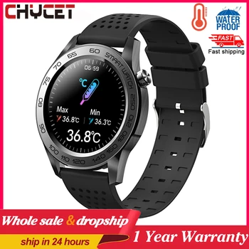 CHYCET 2021 Smart Watch Vyrų/Moterų Termometras Fitness Tracker Smartwatch Vandeniui, Kraujo Spaudimo, Širdies ritmo Monitoringo Laikrodis