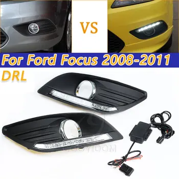 COOYIDOM Už Ford Focus mk2 2. 2008 m. 2009 m. 2010 m. 2011 priekinis Tolimosios šviesos Žibintas Foglight šviesos važiavimui Dieną Drl Balta 12V Automobilio led drl