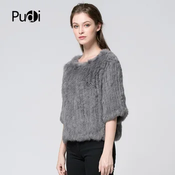 CR004 Naujas megztinis moterims nekilnojamojo triušio kailio megzti paltai striukės liemenės apsiaustas smock bendras 11 spalvos juoda smėlio spalvos