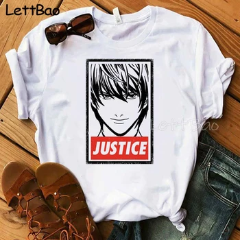 Death Note Vasaros Marškinėlius Ryuuku Punk T Shirt Moterims, Anime, Japonų Harajuku Unisex Viršūnes Atsitiktinis Streetwear Moteris Drabužiai, marškinėliai