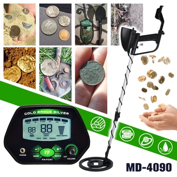 Didelio jautrumo Požeminis Metalo Detektorius MD-4090 LCD Metalo Detektorių Su Atminties Funkcija Apšvietimas Reguliuojamas Digger Tracker