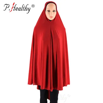 Didmeninė Musulmonų Didelis Dydis Vienas Gabalas HIJAB Gryna Spalva vientisa Spalva Ovesize Hijab galvos apsiaustas