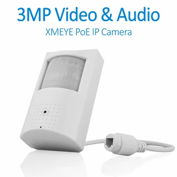 Doerguin H. 265 3MP PoE PIR Cam Patalpų Onvif IP Kamera su Nematomos IR LED Built-in HD Mikrofonas Paukščių Žiūrėti Pet Fotoaparatas