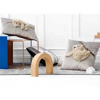 DUNXDECO Pagalvėlė Padengti Dekoratyvinės Pagalvės užvalkalą Ryškus Gyvūnų Surinkimo 3D Tinginys Siuvinėjimo Aksomo Coussin Sofa-lova, Kėdės Apdaila