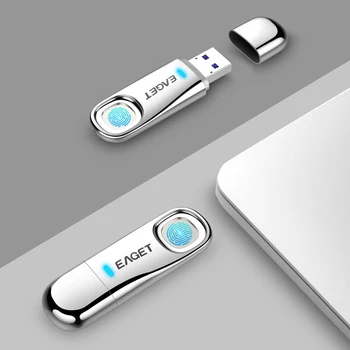 Eaget pirštų Atspaudų Šifruojami Pendrive 128GB 64GB 32GB Aukščiausio Saugumo Pen Ratai Verslo Klasės USB 3.0 Flash Drive, Aukštos Kokybės USB