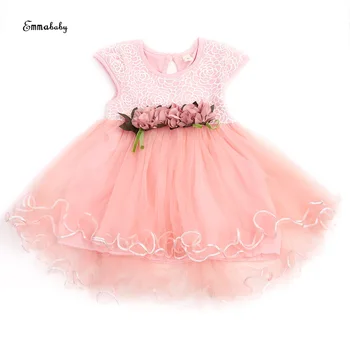 Emmababy Bamblys Kūdikiams, Vaikams, Kūdikių Mergaitės, Vasaros Gėlių Princesė Šalies Rankovių 3D Gėlių Suknelės 0-3Y