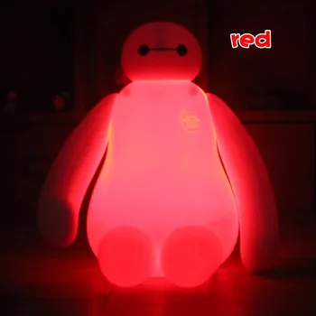 FENGLAIYI Animacinių filmų Baymax Herojus 6 Spalvinga RGB LED Įkraunamas USB, Baltos spalvos naktinė lempa Vaikai Miegamojo Puošimas Vaikų Dovanų