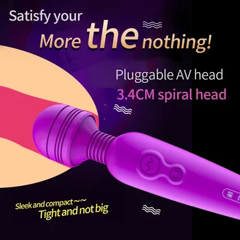 Galingas Žodžiu, Klitorio AV Vibratoriai Sekso Žaislai Moterims, USB Įkrovimą, Magic Wand Body Massager Suaugusiems 10 Greičio Vibratorius