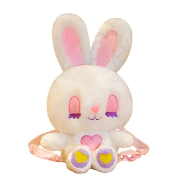 Gražus 50cm Kawaii Fantazijos Pink Rabbit Pliušiniai Žaislai Minkštas Mielas Gyvūnų, Animacinių filmų Kuprinė Mergaitės Kuprinę Puikus Gimtadienio Dovana Vaikui