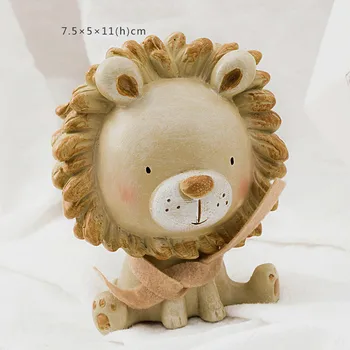 Gyvūnų Dervos Ornamentu Dramblys Figūrėlės & Miniatiūros Liūtas Katė, Tigras Blauzdos Avims Mažų Modelis Statula Amatų Namų Dekoro