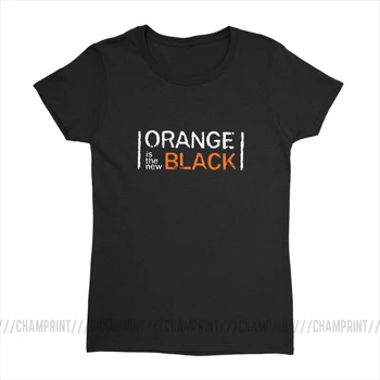 Harajuku Oranžinės spalvos Yra New Black Plius Dydis T-shirt Moterims, Visos Rungtynės OITNB Medvilnės Marškinėliai Ins Viršūnes Tees Moterų Drabužiai