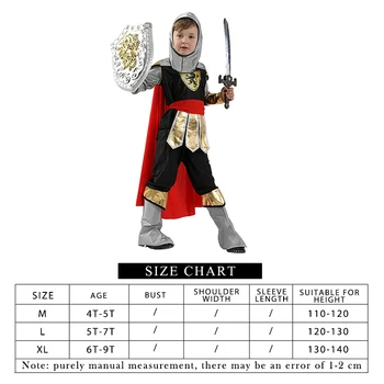 Helovyno Cosplay Vaikai Maskuotis Šalis Royal Warrior Knight Kostiumai Berniukams Kareivis Vaikai Nustatyti 2020 Naujas