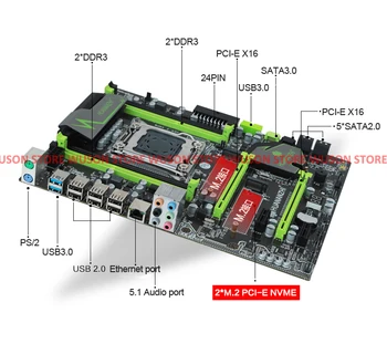 HUANAN ZHI X79 LGA2011 plokštė PROCESORIUS Xeon E5 2670 C2 2.6 GHz su aušintuvas RAM 32G(4*8G) 1600 RECC 3.5' SATA 1tb talpos HDD GTX1050Ti 4G