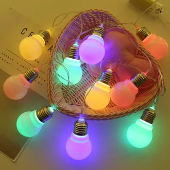 Ins Populiarus Led Lempos String Didelis Kamuolys Lemputės, Baterija, Spalvos Kalėdinė Dekoracija Kambario Šviesos Medis