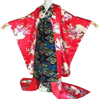 Japonijos Slyvų Žiedų Kimono Išorinis Drabužis, Kostiumas Graži Moteris Suknelė Japonijos Veiklos Kimono Moteris Šaudyti Drabužiai