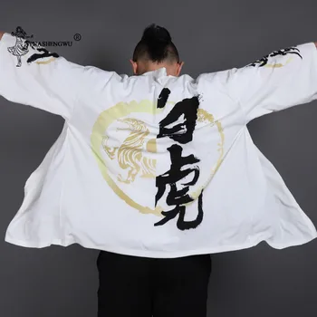 Japonų Stiliaus Kimono Kostiumai Samurajus Drabužius Japonija Palaidinė Yukata Haori Kinijos Vyrų Tradicinių Kailio Vyras Azijos Spausdinti Cardigan