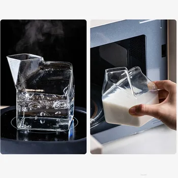 Japonų Stiliaus Stiklinės Pieno Taurės Aikštėje Pieno Lauke Mikrobangų Krosnelė Galite Šilumos Kūrybos Namų Virtuvės Stalo Pusryčiai Taurė