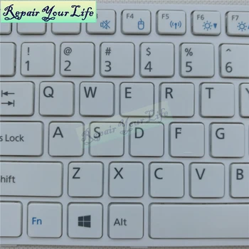 JAV nešiojamojo kompiuterio klaviatūra Fujitsu LifeBook AH544 AH564 AH574 AH53M AH42 AH555 anglų FMVA42SW baltą MP-13K33US-9301 pakeitimo
