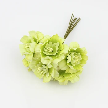 Karšto pardavimo 5cm Dirbtinio šilko slyvų gėlių Puokštė, skirta 
