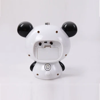 Kūrybos mielas Panda Išjungti Žadintuvas Naktį llght Animacinių filmų Kalbėti Stalo Laikrodis Vaikų Studentas