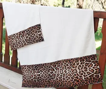 Leopardas spausdinti Bambuko Vonios kambarys 2'li Rankšluosčių Rinkinys