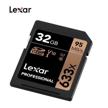 Lexar 633x SDHC/SDXC UHS-I Kortelės, 95MB 16GB 32GB 64GB 128GB 256 GB 512 GB Class 10 Atminties SD Kortelės 1080p 